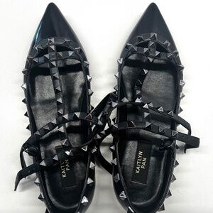 Kaitlyn Pan Rockstud Black Flats